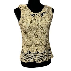 Joseph A. Crochet Sleeveless Blouse